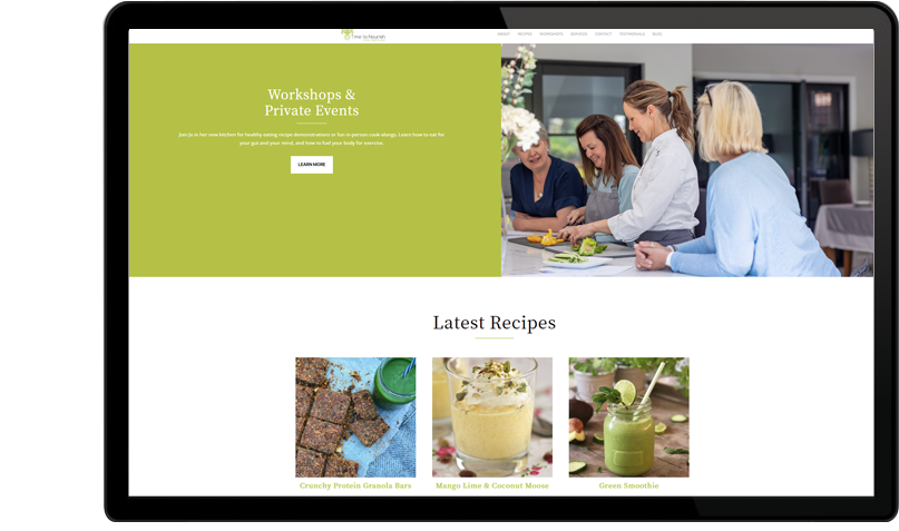 Time to Nourish Nutrition Website Design