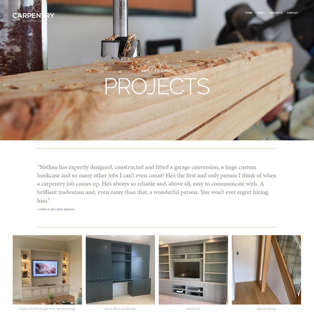 Website for craftsman, Marlow